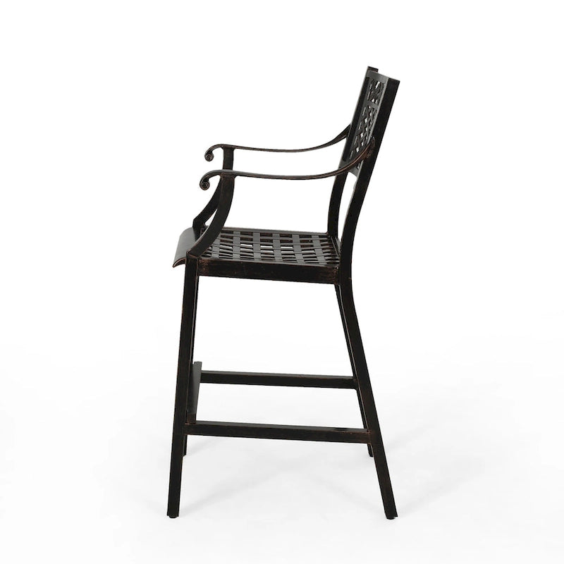 Tabouret de bar extérieur Tahoe 29 en aluminium (lot de 4) par Christopher Knight Home