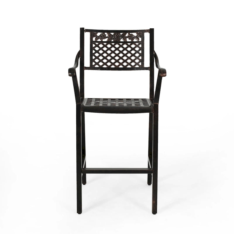 Tabouret de bar extérieur Tahoe 29 en aluminium (lot de 4) par Christopher Knight Home