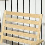 Ensemble de mobilier de jardin Outsunny 2 pièces, ensemble de chaises longues en bois, fauteuil avec repose-pieds et coussins épais