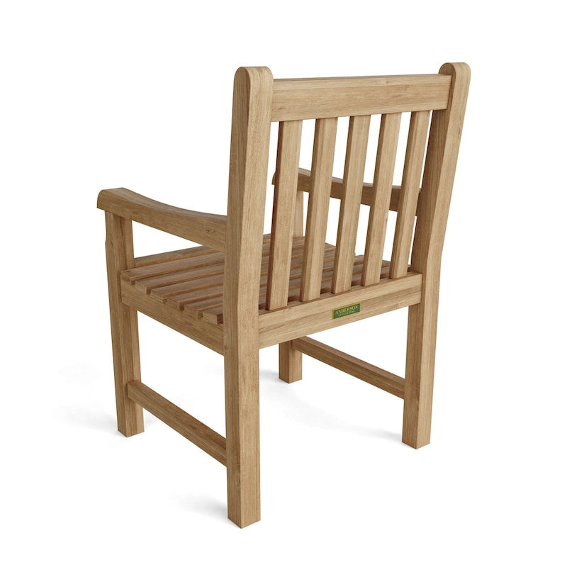 Chaise de salle à manger d'extérieur en teck