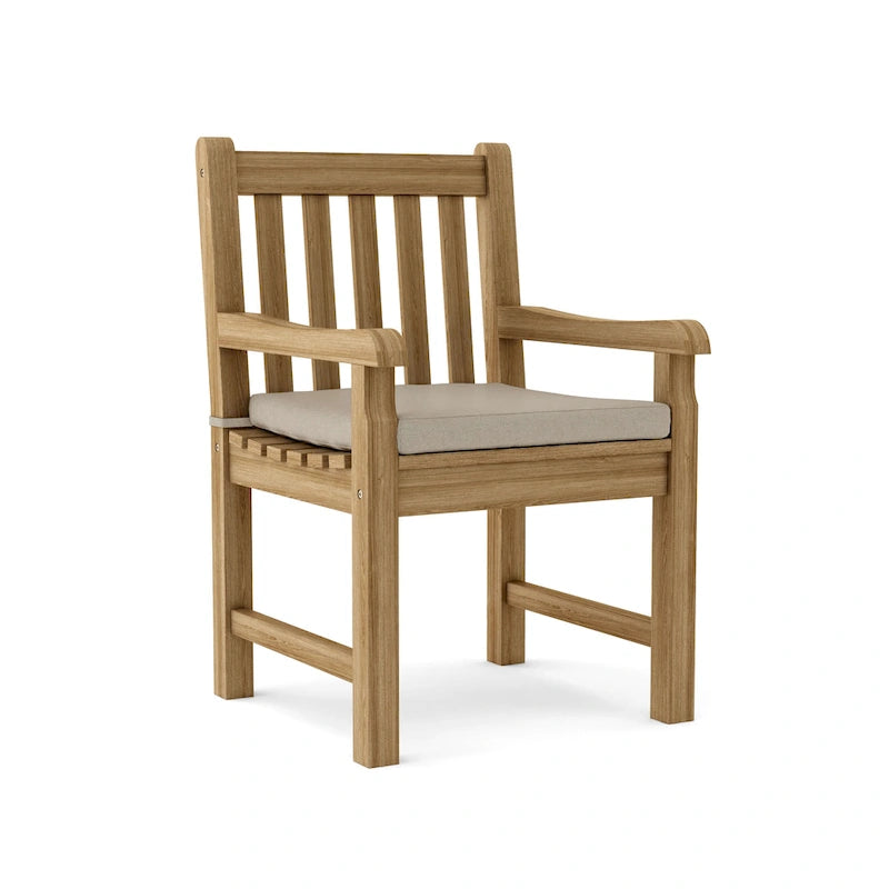 Chaise de salle à manger d'extérieur en teck