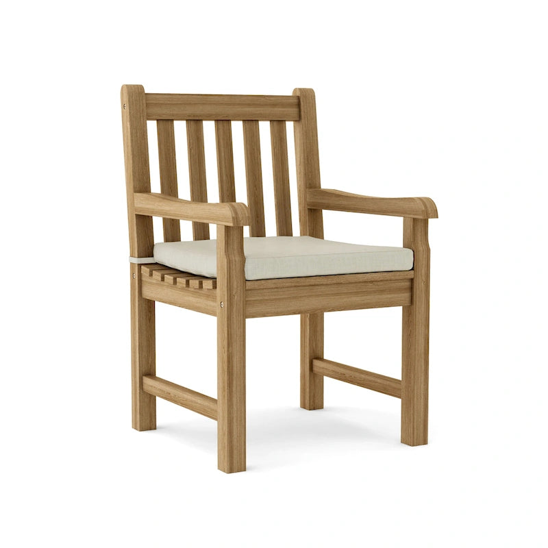 Chaise de salle à manger d'extérieur en teck