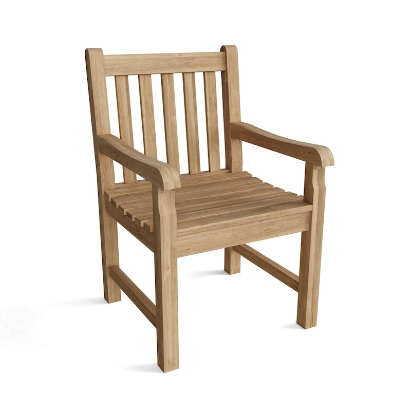 Chaise de salle à manger d'extérieur en teck