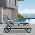Ensemble de 3 chaises longues de patio