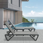 Ensemble de 3 chaises longues de patio