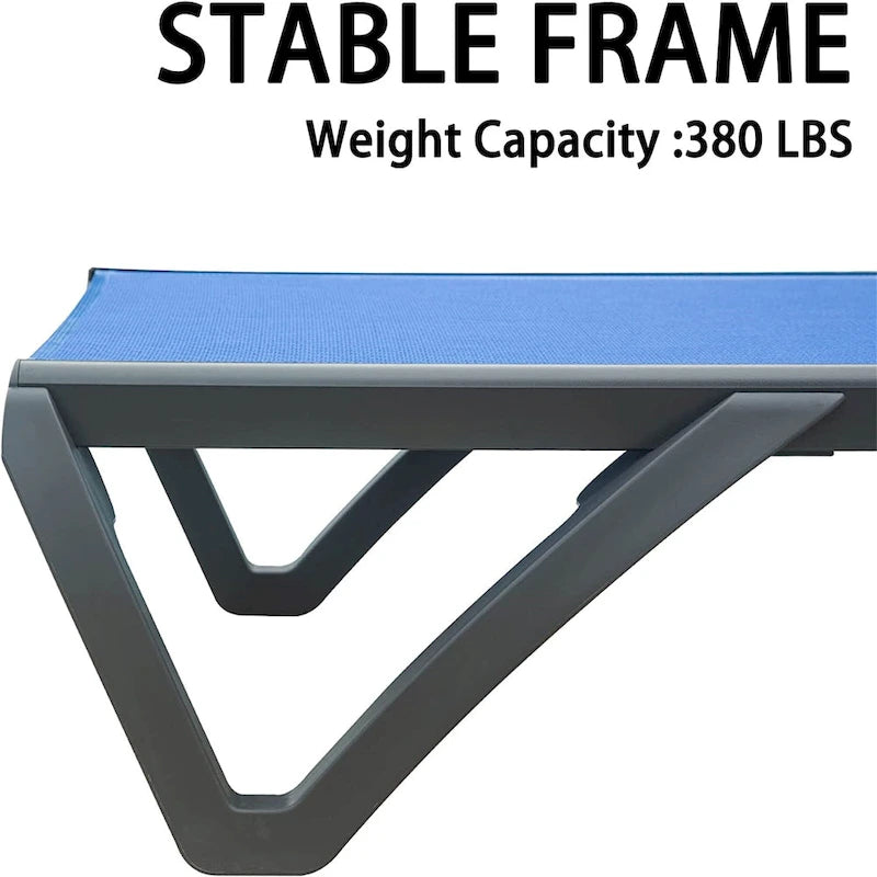 Ensemble de 3 chaises longues de patio