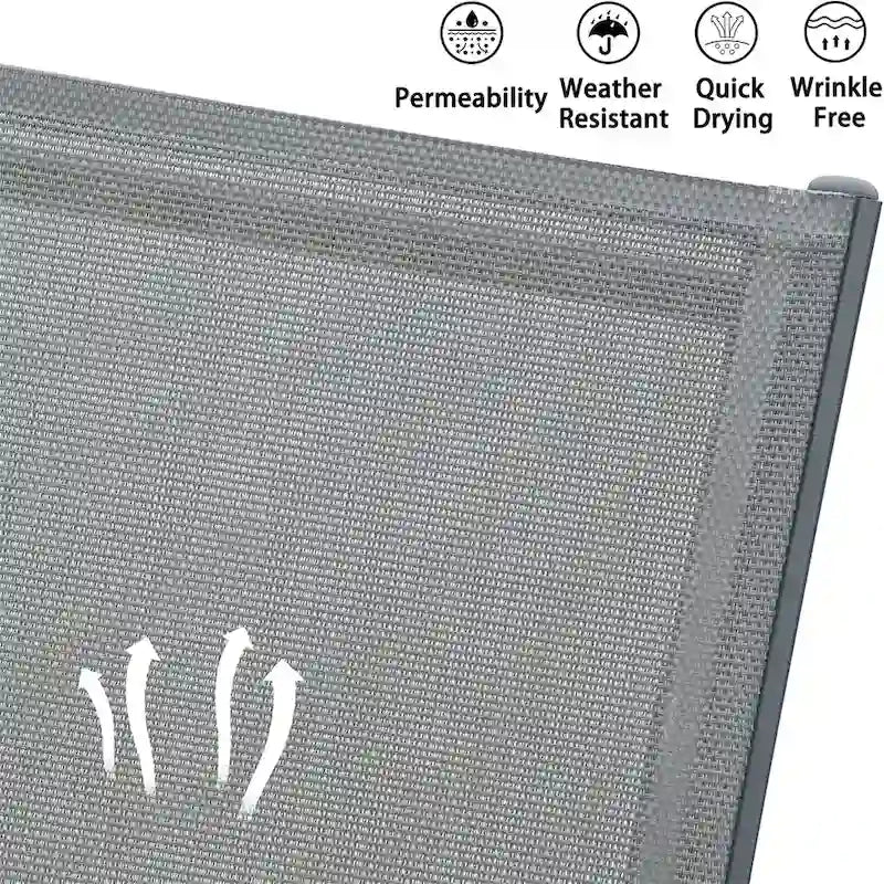 Ensemble de 3 chaises longues de patio