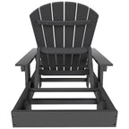 Chaise longue inclinable écologique Polytrends Altura Poly avec accoudoirs et table d'appoint (ensemble de 2 pièces)