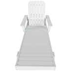 Chaise longue inclinable écologique Polytrends Altura Poly avec accoudoirs et table d'appoint (ensemble de 2 pièces)