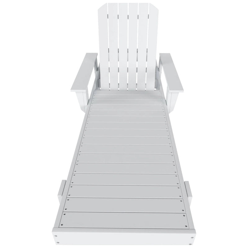 Chaise longue inclinable écologique Polytrends Altura Poly avec accoudoirs et table d'appoint (ensemble de 2 pièces)