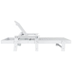 Chaise longue inclinable écologique Polytrends Altura Poly avec accoudoirs et table d'appoint (ensemble de 2 pièces)
