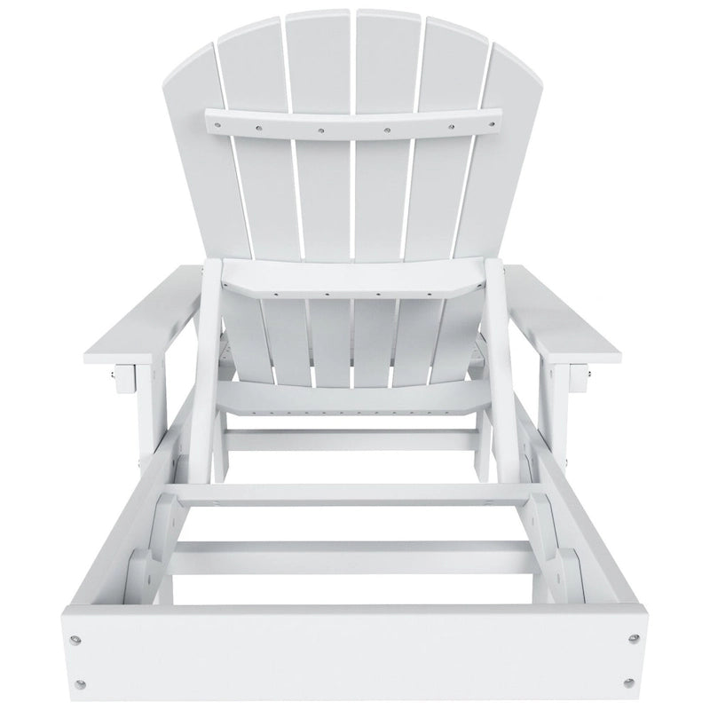 Chaise longue inclinable écologique Polytrends Altura Poly avec accoudoirs et table d'appoint (ensemble de 2 pièces)