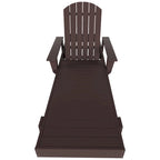 Chaise longue inclinable écologique Polytrends Altura Poly avec accoudoirs et table d'appoint (ensemble de 2 pièces)