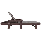Chaise longue inclinable écologique Polytrends Altura Poly avec accoudoirs et table d'appoint (ensemble de 2 pièces)