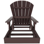 Chaise longue inclinable écologique Polytrends Altura Poly avec accoudoirs et table d'appoint (ensemble de 2 pièces)