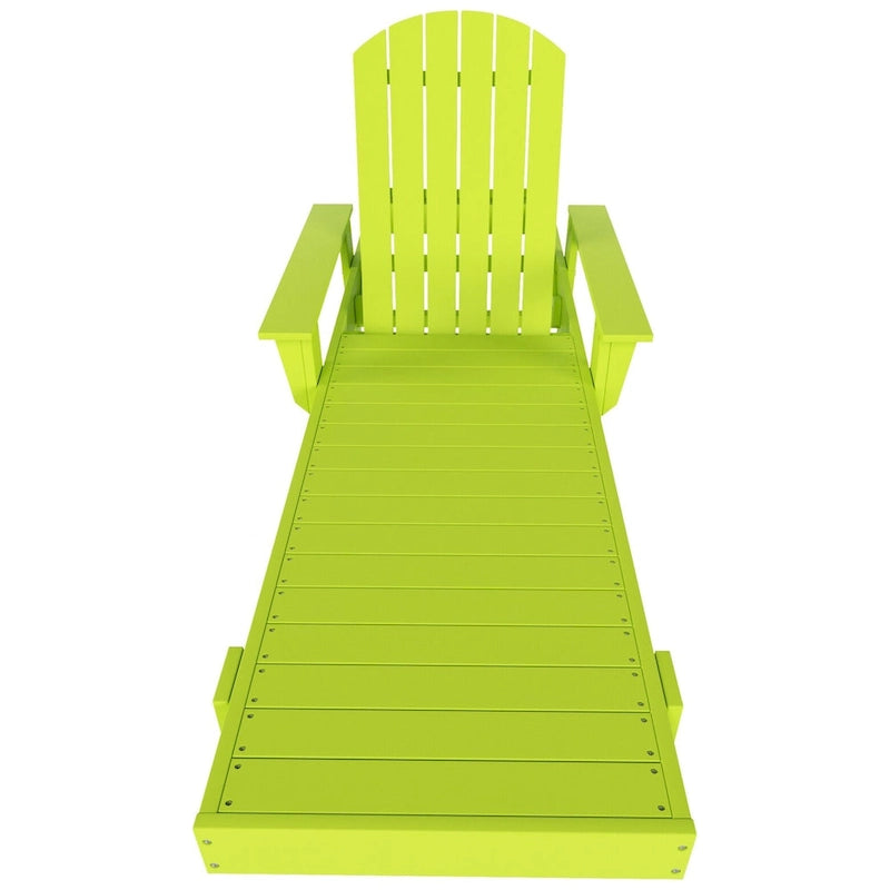 Chaise longue inclinable écologique Polytrends Altura Poly avec accoudoirs et table d'appoint (ensemble de 2 pièces)