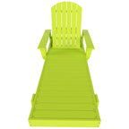 Chaise longue inclinable écologique Polytrends Altura Poly avec accoudoirs et table d'appoint (ensemble de 2 pièces)