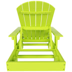 Chaise longue inclinable écologique Polytrends Altura Poly avec accoudoirs et table d'appoint (ensemble de 2 pièces)
