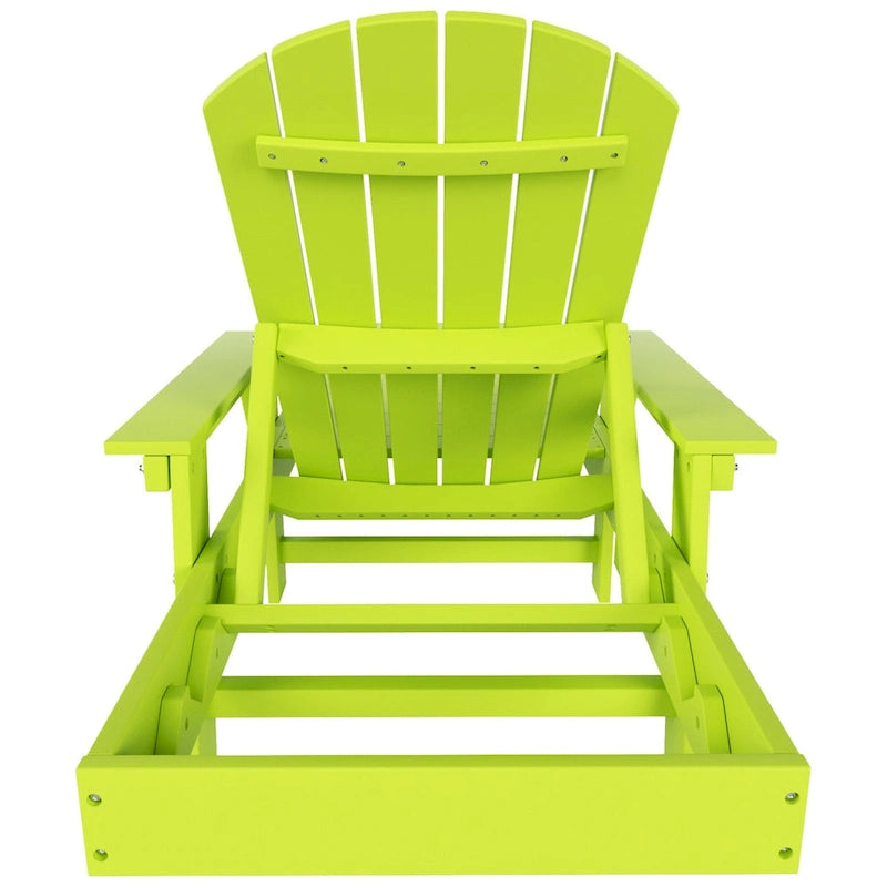 Chaise longue inclinable écologique Polytrends Altura Poly avec accoudoirs et table d'appoint (ensemble de 2 pièces)