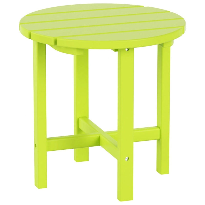 Chaise longue inclinable écologique Polytrends Altura Poly avec accoudoirs et table d'appoint (ensemble de 2 pièces)