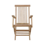 Chaises de jardin Bristol en teck avec accoudoirs - Pliables (lot de 2) - Non disponible