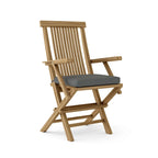 Chaises de jardin Bristol en teck avec accoudoirs - Pliables (lot de 2) - Non disponible
