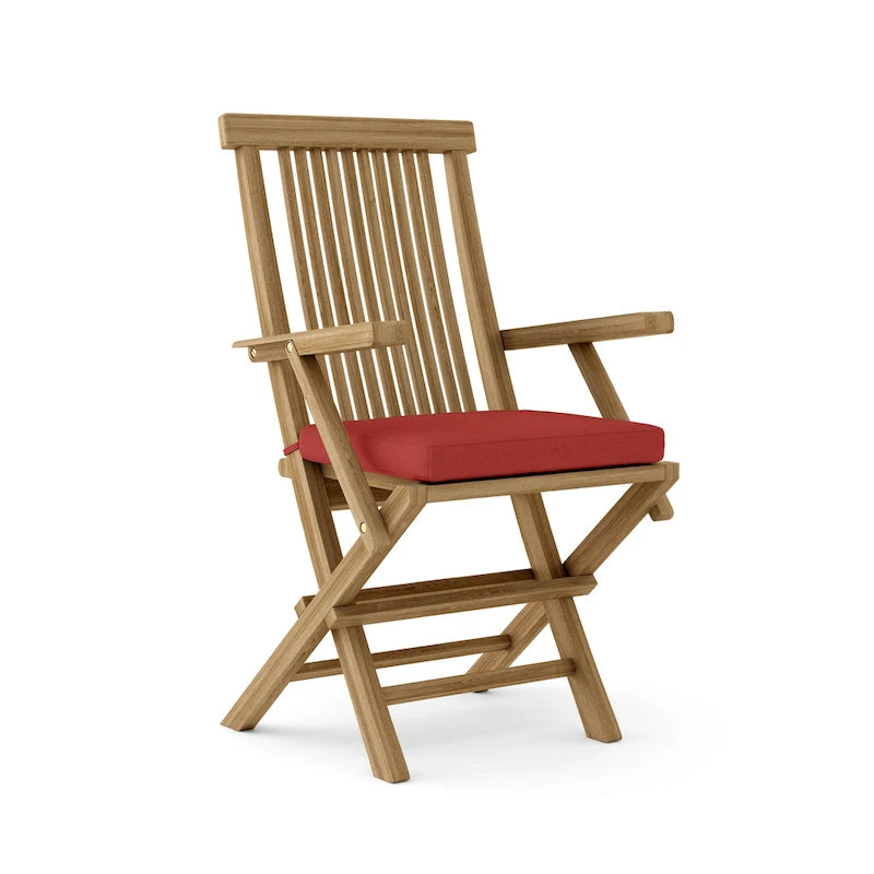 Chaises de jardin Bristol en teck avec accoudoirs - Pliables (lot de 2) - Non disponible