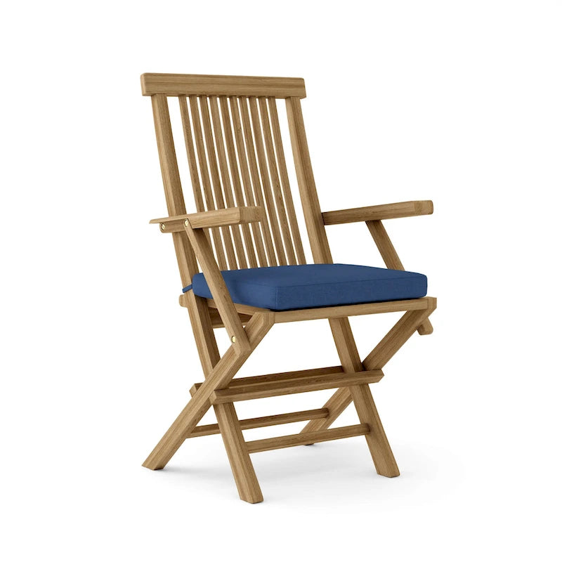 Chaises de jardin Bristol en teck avec accoudoirs - Pliables (lot de 2) - Non disponible