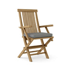 Chaises de jardin Bristol en teck avec accoudoirs - Pliables (lot de 2) - Non disponible
