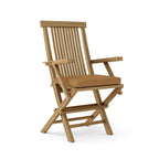 Chaises de jardin Bristol en teck avec accoudoirs - Pliables (lot de 2) - Non disponible