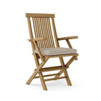 Chaises de jardin Bristol en teck avec accoudoirs - Pliables (lot de 2) - Non disponible