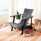 Fauteuil Adirondack d'extérieur SAFAVIEH Mangla avec repose-pieds rétractable - 52 cm (L) x 32 cm (P) x 30 cm (H)