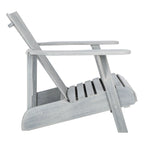 Fauteuil Adirondack d'extérieur SAFAVIEH Mangla avec repose-pieds rétractable - 52 cm (L) x 32 cm (P) x 30 cm (H)