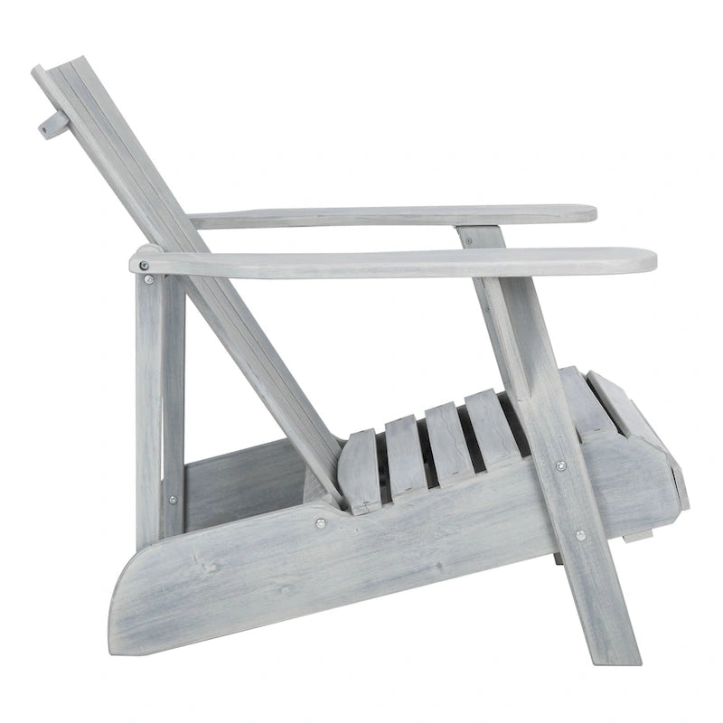 Fauteuil Adirondack d'extérieur SAFAVIEH Mangla avec repose-pieds rétractable - 52 cm (L) x 32 cm (P) x 30 cm (H)