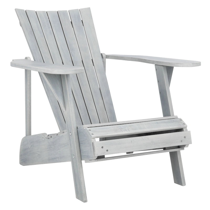Fauteuil Adirondack d'extérieur SAFAVIEH Mangla avec repose-pieds rétractable - 52 cm (L) x 32 cm (P) x 30 cm (H)