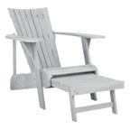 Fauteuil Adirondack d'extérieur SAFAVIEH Mangla avec repose-pieds rétractable - 52 cm (L) x 32 cm (P) x 30 cm (H)