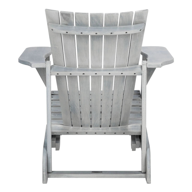 Fauteuil Adirondack d'extérieur SAFAVIEH Mangla avec repose-pieds rétractable - 52 cm (L) x 32 cm (P) x 30 cm (H)