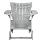 Fauteuil Adirondack d'extérieur SAFAVIEH Mangla avec repose-pieds rétractable - 52 cm (L) x 32 cm (P) x 30 cm (H)