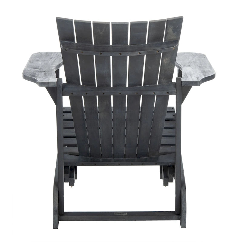 Fauteuil Adirondack d'extérieur SAFAVIEH Mangla avec repose-pieds rétractable - 52 cm (L) x 32 cm (P) x 30 cm (H)