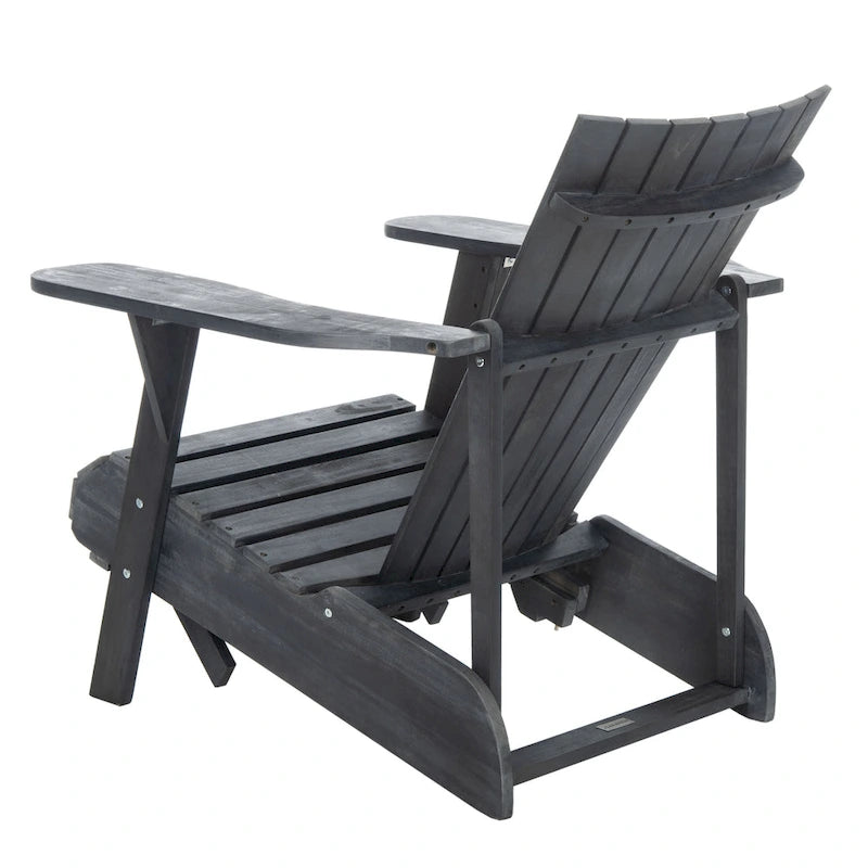 Fauteuil Adirondack d'extérieur SAFAVIEH Mangla avec repose-pieds rétractable - 52 cm (L) x 32 cm (P) x 30 cm (H)