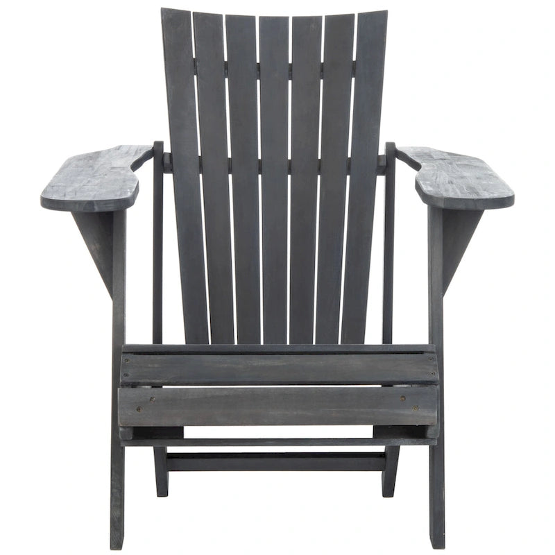 Fauteuil Adirondack d'extérieur SAFAVIEH Mangla avec repose-pieds rétractable - 52 cm (L) x 32 cm (P) x 30 cm (H)