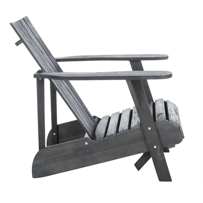 Fauteuil Adirondack d'extérieur SAFAVIEH Mangla avec repose-pieds rétractable - 52 cm (L) x 32 cm (P) x 30 cm (H)