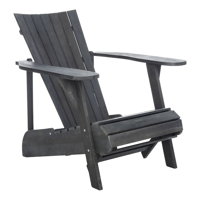 Fauteuil Adirondack d'extérieur SAFAVIEH Mangla avec repose-pieds rétractable - 52 cm (L) x 32 cm (P) x 30 cm (H)