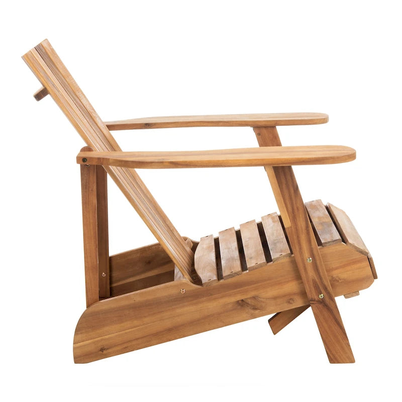 Fauteuil Adirondack d'extérieur SAFAVIEH Mangla avec repose-pieds rétractable - 52 cm (L) x 32 cm (P) x 30 cm (H)
