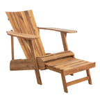 Fauteuil Adirondack d'extérieur SAFAVIEH Mangla avec repose-pieds rétractable - 52 cm (L) x 32 cm (P) x 30 cm (H)