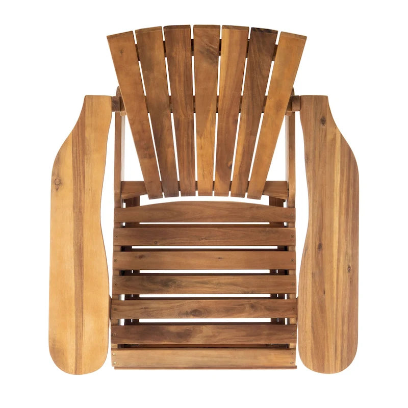 Fauteuil Adirondack d'extérieur SAFAVIEH Mangla avec repose-pieds rétractable - 52 cm (L) x 32 cm (P) x 30 cm (H)