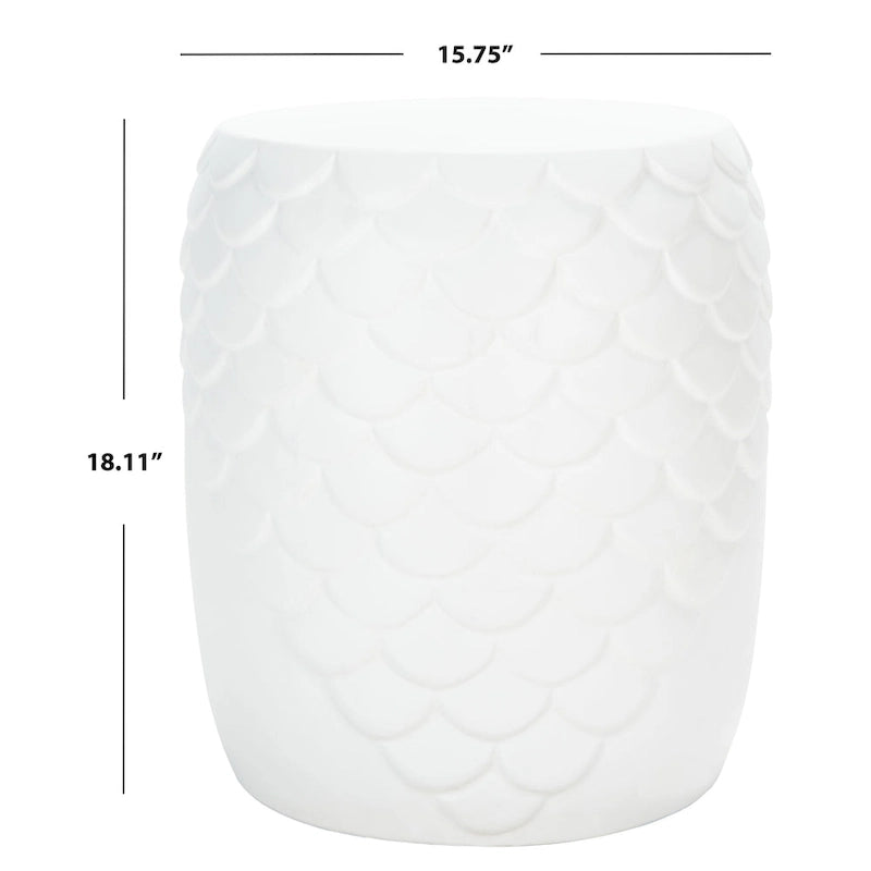 Tabouret d'extérieur SAFAVIEH Onerva en béton - 40 cm (L) x 40 cm (l) x 46 cm (H) - 41 cm (L) x 41 cm (P) x 46 cm (H)