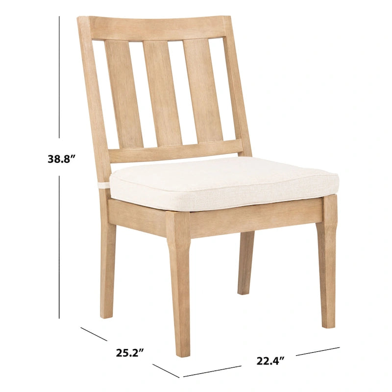 Chaises de jardin SAFAVIEH Couture Lurana en tissu et bois (lot de 2) - 57 x 64 x 99 cm - 56 x 64 x 99 cm