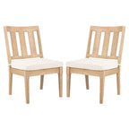 Chaises de jardin SAFAVIEH Couture Lurana en tissu et bois (lot de 2) - 57 x 64 x 99 cm - 56 x 64 x 99 cm