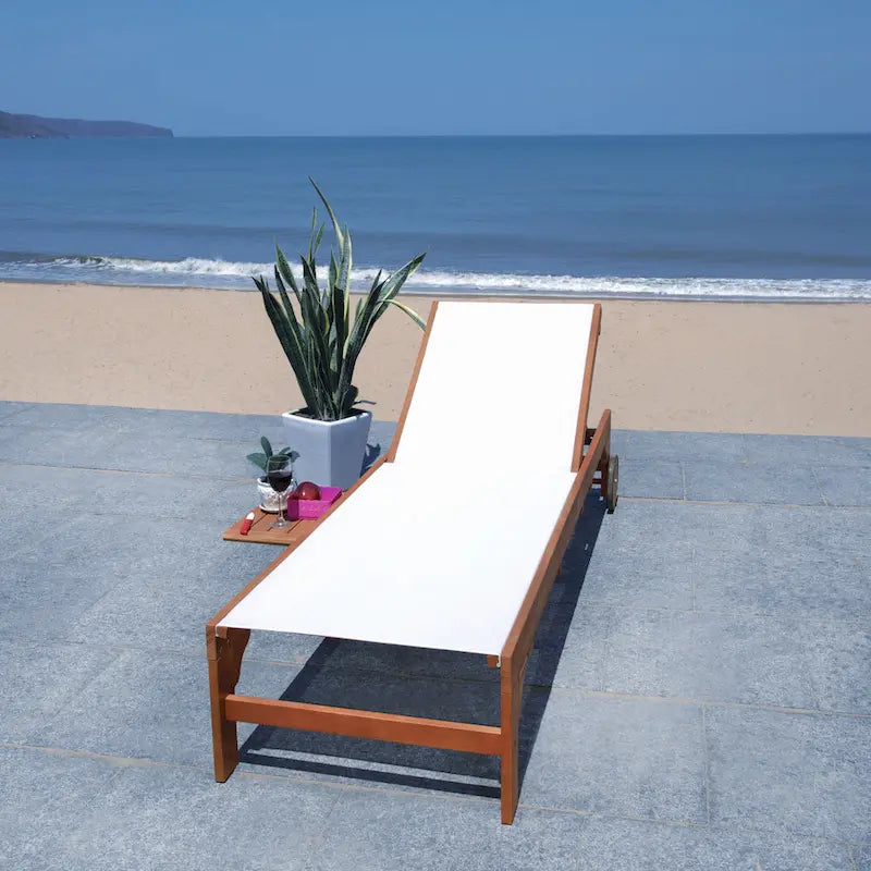 Transat d'extérieur SAFAVIEH Liubomira - 25 cm (L) x 81 cm (P) x 39 cm (H)